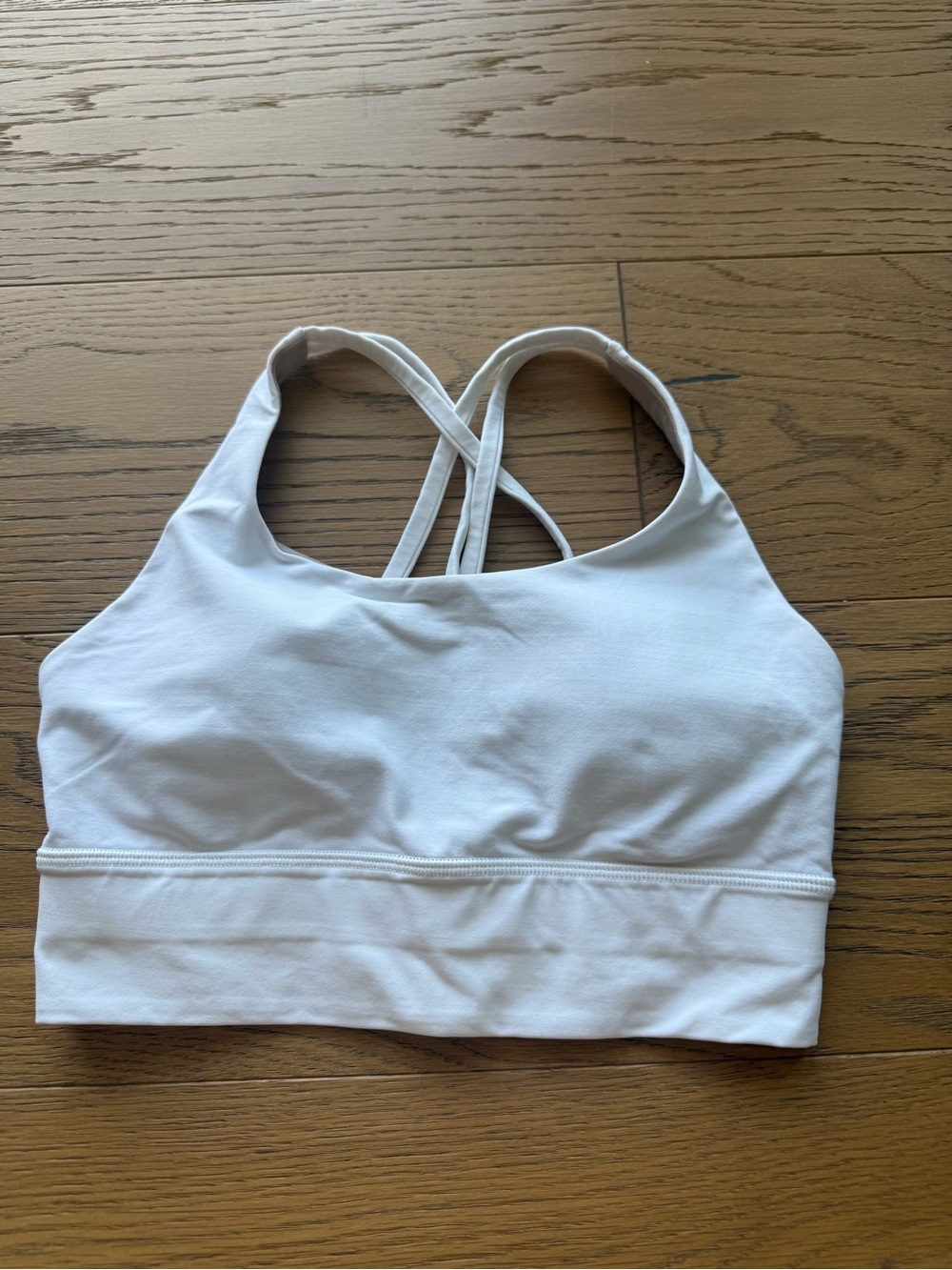 lululemon athletica Energy Longline White Sports Bra